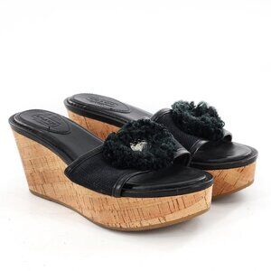 COACH Black Wedges